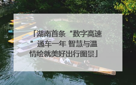 湖南首条“数字高速”通车一年 智慧与温情绘就美好出行图景
