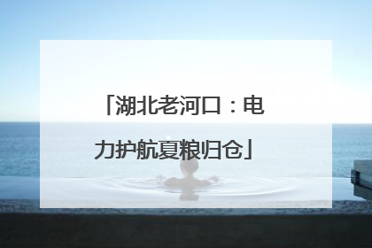 湖北老河口：电力护航夏粮归仓