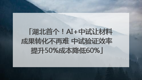 湖北首个！AI+中试让材料成果转化不再难 中试验证效率提升50%成本降低60%