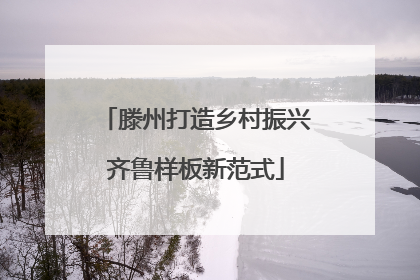 滕州打造乡村振兴齐鲁样板新范式