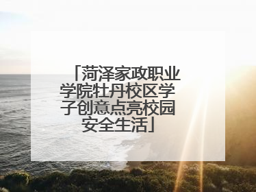 菏泽家政职业学院牡丹校区学子创意点亮校园安全生活