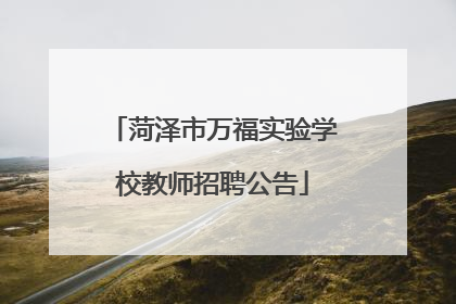 菏泽市万福实验学校教师招聘公告