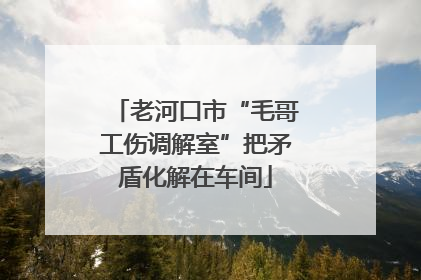 老河口市“毛哥工伤调解室”把矛盾化解在车间