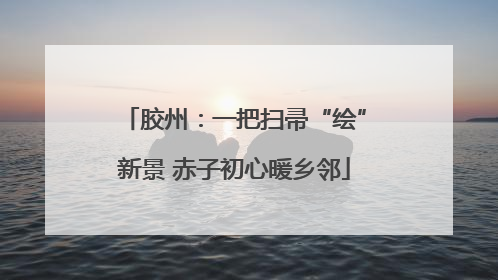 胶州：一把扫帚“绘”新景 赤子初心暖乡邻