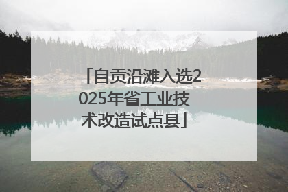 自贡沿滩入选2025年省工业技术改造试点县