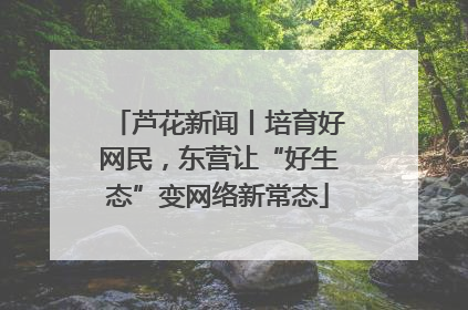 芦花新闻丨培育好网民，东营让“好生态”变网络新常态