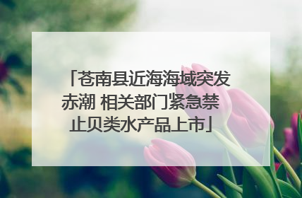 苍南县近海海域突发赤潮 相关部门紧急禁止贝类水产品上市