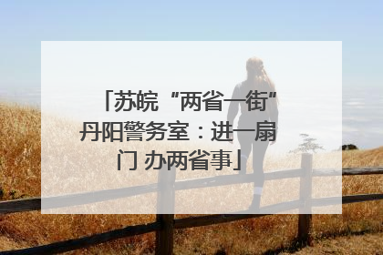 苏皖“两省一街”丹阳警务室：进一扇门 办两省事