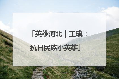英雄河北｜王璞：抗日民族小英雄