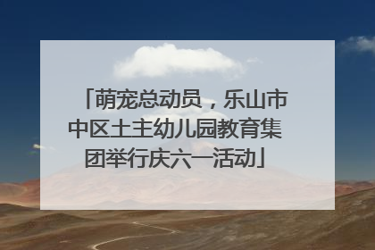 萌宠总动员，乐山市中区土主幼儿园教育集团举行庆六一活动