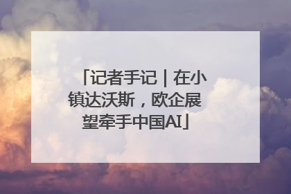 记者手记｜在小镇达沃斯，欧企展望牵手中国AI