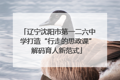 辽宁沈阳市第一二六中学打造“行走的思政课” 解码育人新范式