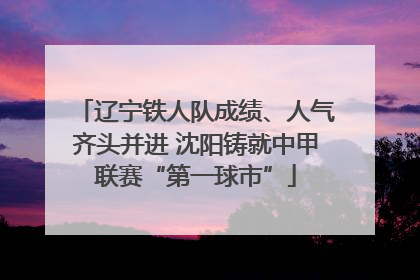 辽宁铁人队成绩、人气齐头并进 沈阳铸就中甲联赛“第一球市”