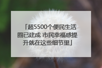 超5500个便民生活圈已建成 市民幸福感提升就在这些细节里