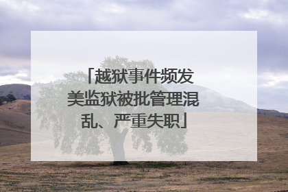 越狱事件频发 美监狱被批管理混乱、严重失职