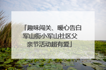 趣味闯关、暖心告白 军山街小军山社区父亲节活动超有爱