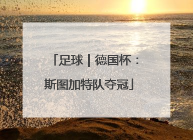 足球｜德国杯：斯图加特队夺冠