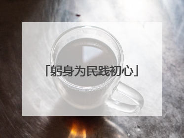 躬身为民践初心