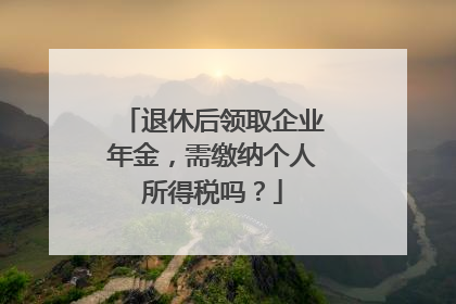 退休后领取企业年金，需缴纳个人所得税吗？