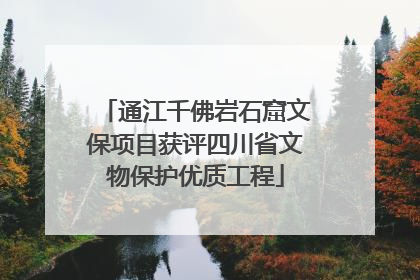 通江千佛岩石窟文保项目获评四川省文物保护优质工程