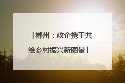 郴州：政企携手共绘乡村振兴新图景