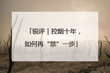 锐评｜控烟十年，如何再“禁”一步