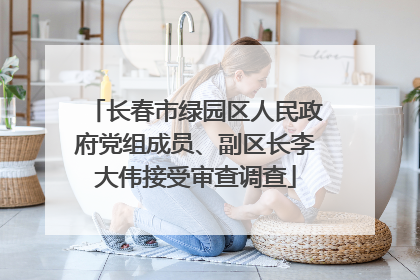 长春市绿园区人民政府党组成员、副区长李大伟接受审查调查