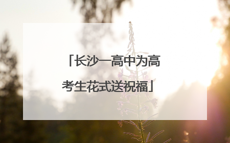 长沙一高中为高考生花式送祝福