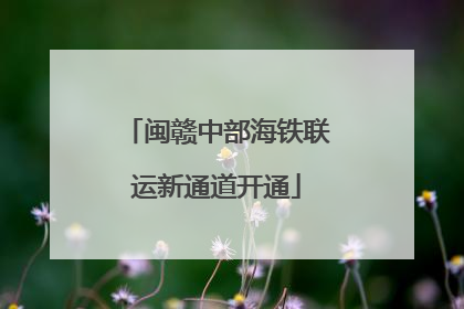 闽赣中部海铁联运新通道开通