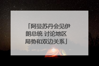 阿曼苏丹会见伊朗总统 讨论地区局势和双边关系
