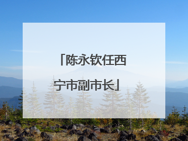 陈永钦任西宁市副市长