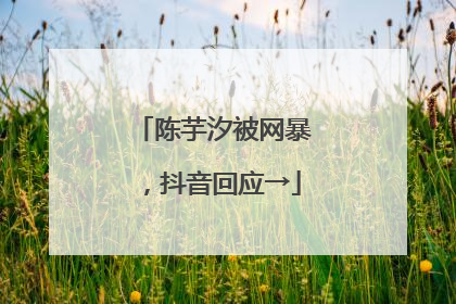 陈芋汐被网暴，抖音回应→