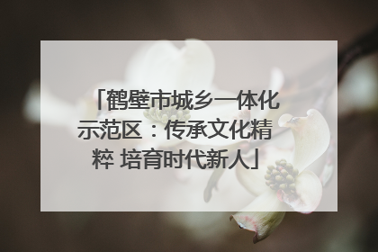 鹤壁市城乡一体化示范区：传承文化精粹 培育时代新人