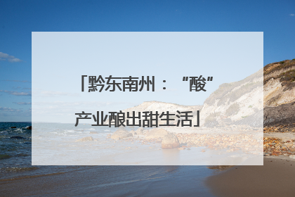 黔东南州：“酸”产业酿出甜生活