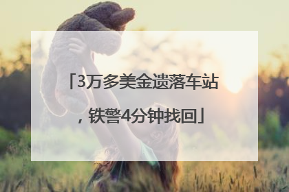 3万多美金遗落车站，铁警4分钟找回