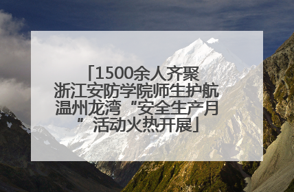 1500余人齐聚 浙江安防学院师生护航温州龙湾“安全生产月”活动火热开展