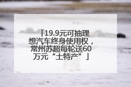 19.9元可抽理想汽车终身使用权，常州苏超每轮送60万元“土特产”