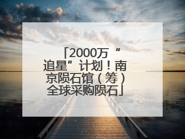2000万“追星”计划！南京陨石馆（筹）全球采购陨石