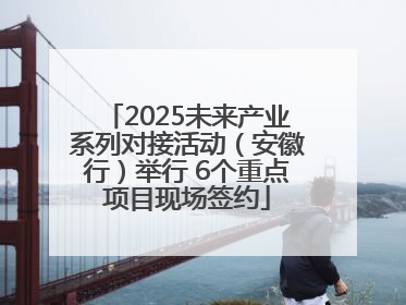2025未来产业系列对接活动（安徽行）举行 6个重点项目现场签约