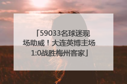 59033名球迷现场助威！大连英博主场1:0战胜梅州客家